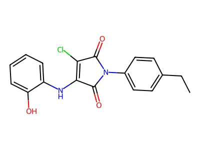 3-Chloro-1-(4-ethylphenyl)-4-(2-hydroxyanilino)pyrrole-2,5-dione structure