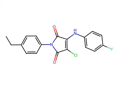 3-Chloro-1-(4-ethylphenyl)-4-(4-fluoroanilino)pyrrole-2,5-dione structure