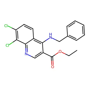 Ethyl 4-(benzylamino)-7,8-dichloroquinoline-3-carboxylate structure