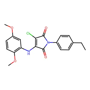 3-chloro-4-((2,5-dimethoxyphenyl)amino)-1-(4-ethylphenyl)-1H-pyrrole-2,5-dione structure