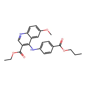Ethyl 6-methoxy-4-{[4-(propoxycarbonyl)phenyl]amino}quinoline-3-carboxylate structure