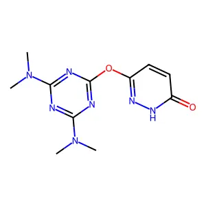 3-[[4,6-bis(dimethylamino)-1,3,5-triazin-2-yl]oxy]-1H-pyridazin-6-one structure