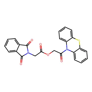 2-oxo-2-(10H-phenothiazin-10-yl)ethyl (1,3-dioxo-1,3-dihydro-2H-isoindol-2-yl)acetate structure