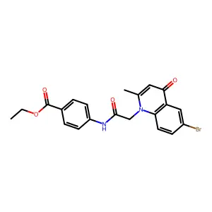 Ethyl 4-[[2-(6-bromo-2-methyl-4-oxoquinolin-1-yl)acetyl]amino]benzoate structure