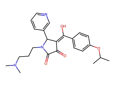 1-[3-(dimethylamino)propyl]-3-hydroxy-4-[4-(propan-2-yloxy)benzoyl]-5-(pyridin-3-yl)-2,5-dihydro-1H-pyrrol-2-one structure