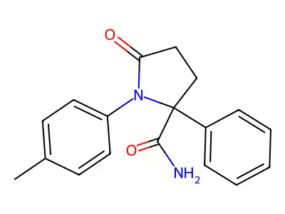 1-(4-Methylphenyl)-5-oxo-2-phenylpyrrolidine-2-carboxamide structure