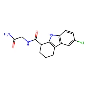 N-(2-Amino-2-oxoethyl)-6-chloro-2,3,4,9-tetrahydro-1H-carbazole-1-carboxamide structure
