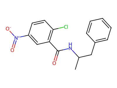 2-chloro-5-nitro-N-(1-phenylpropan-2-yl)benzamide structure