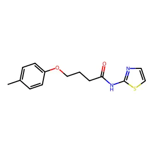 4-(4-methylphenoxy)-N-(1,3-thiazol-2-yl)butanamide structure