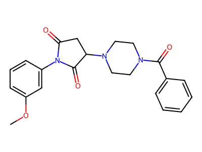 3-(4-Benzoylpiperazin-1-yl)-1-(3-methoxyphenyl)pyrrolidine-2,5-dione structure