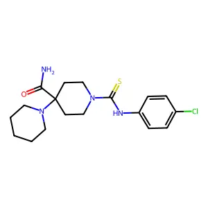 1-[(4-Chlorophenyl)carbamothioyl]-4-piperidin-1-ylpiperidine-4-carboxamide structure