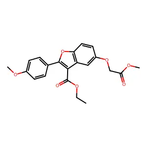 Ethyl 5-(2-methoxy-2-oxoethoxy)-2-(4-methoxyphenyl)-1-benzofuran-3-carboxylate structure