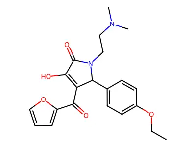 (4E)-1-[2-(dimethylamino)ethyl]-5-(4-ethoxyphenyl)-4-[furan-2-yl(hydroxy)methylidene]pyrrolidine-2,3-dione structure
