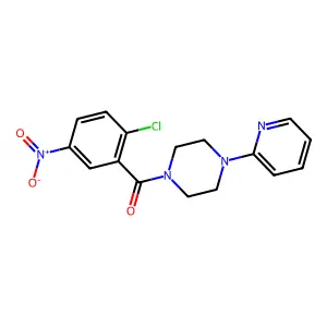 (2-Chloro-5-nitrophenyl)-(4-pyridin-2-ylpiperazin-1-yl)methanone structure