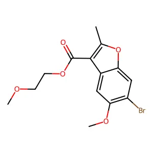 2-Methoxyethyl 6-bromo-5-methoxy-2-methyl-1-benzofuran-3-carboxylate structure