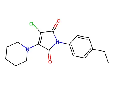 3-Chloro-1-(4-ethylphenyl)-4-piperidin-1-ylpyrrole-2,5-dione structure