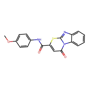 N-(4-methoxyphenyl)-4-oxo-4H-[1,3]thiazino[3,2-a]benzimidazole-2-carboxamide structure