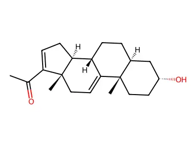 3 Alpha-hydroxy-5 alpha-pregna-9(11),16-diene-20-one structure