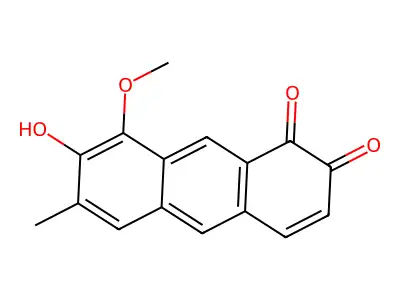 1,2-Anthracenedione, 7-hydroxy-8-methoxy-6-methyl- structure