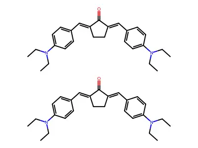 Cyclopentanone, 2,5-bis[[4-(diethylamino)phenyl]methylene]- structure