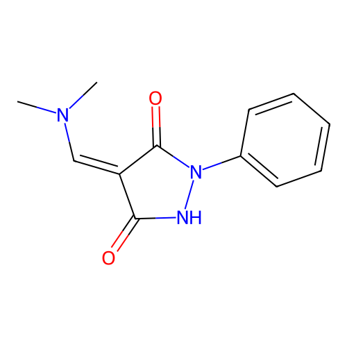 4-(Dimethylaminomethylidene)-1-phenylpyrazolidine-3,5-dione structure