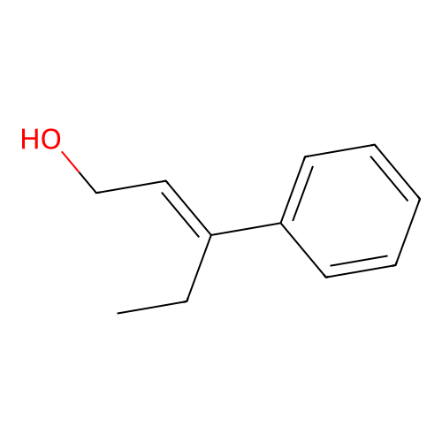 (E)-3-phenylpent-2-en-1-ol structure