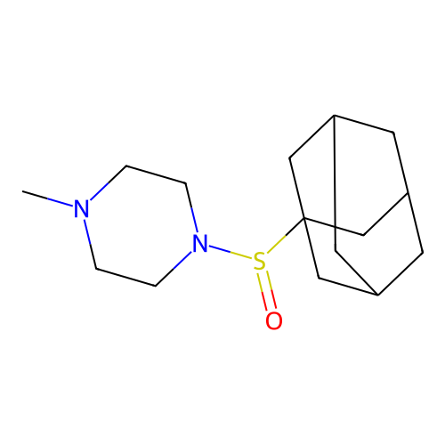 1-(1-Adamantylsulfinyl)-4-methylpiperazine structure