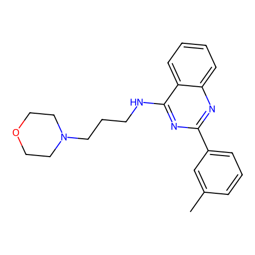 (3-Morpholin-4-yl-propyl)-(2-m-tolyl-quinazolin-4-yl)-amine structure
