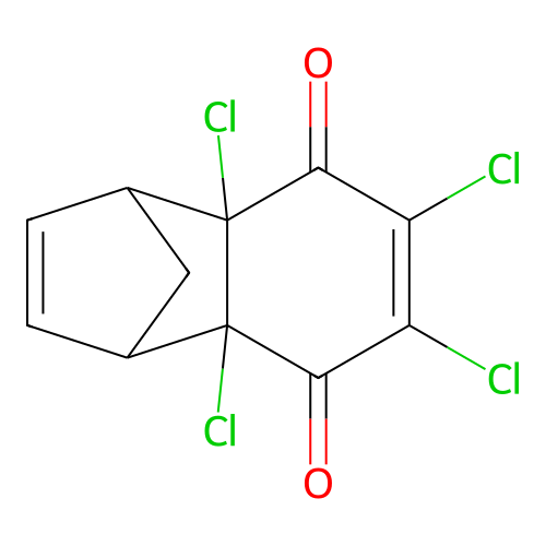 2,4,5,7-Tetrachlorotricyclo(6.2.1.02,7)undeca-4,9-diene-3,6-dione structure