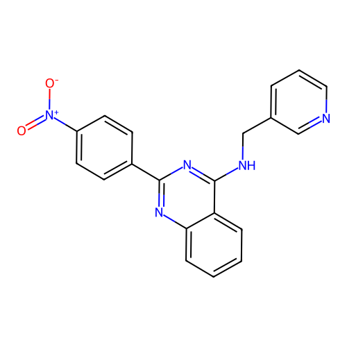 2-(4-nitrophenyl)-N-(pyridin-3-ylmethyl)quinazolin-4-amine structure