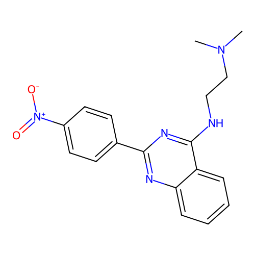 N,N-dimethyl-N'-[2-(4-nitrophenyl)quinazolin-4-yl]ethane-1,2-diamine structure