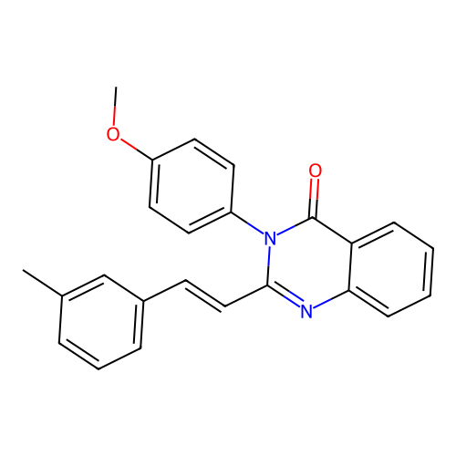 3-(4-methoxyphenyl)-2-[(E)-2-(3-methylphenyl)ethenyl]quinazolin-4(3H)-one structure