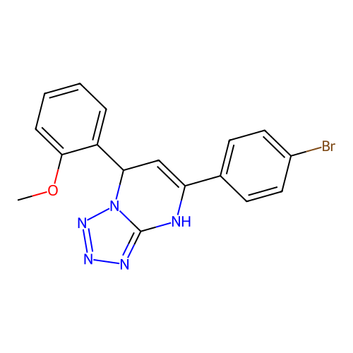 5-(4-Bromophenyl)-7-(2-methoxyphenyl)-4,7-dihydrotetrazolo[1,5-a]pyrimidine structure