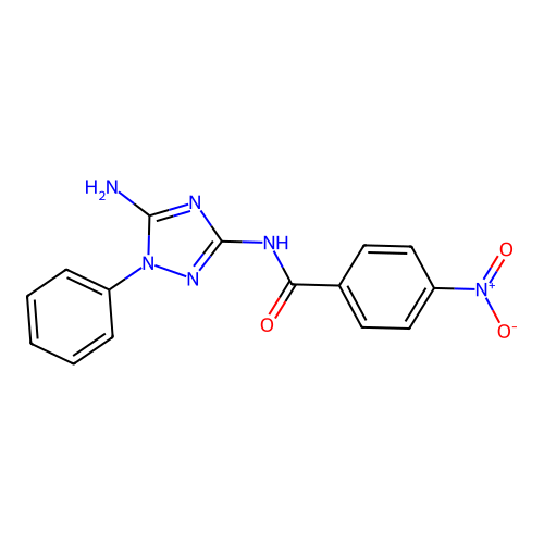 N-(5-amino-1-phenyl-1H-1,2,4-triazol-3-yl)-4-nitrobenzamide structure