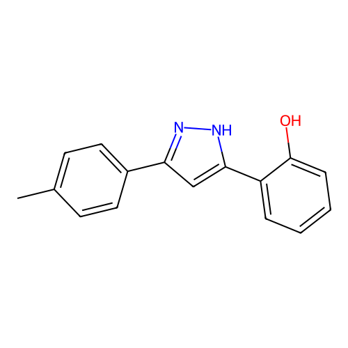 2-[5-(4-methylphenyl)-1H-pyrazol-3-yl]phenol structure
