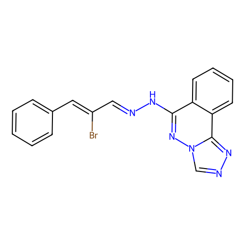 2-BROMO-3-PHENYLACRYLALDEHYDE (1,2,4)TRIAZOLO(3,4-A)PHTHALAZIN-6-YLHYDRAZONE structure