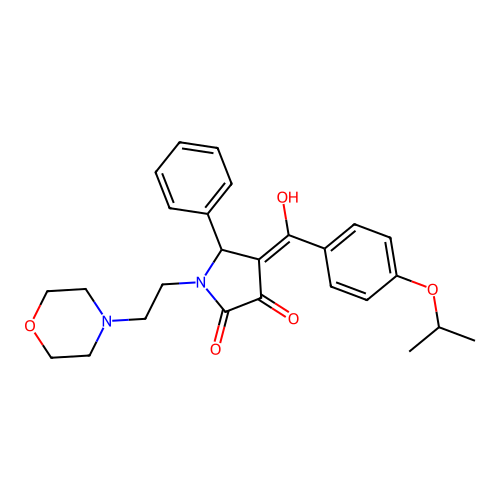 3-hydroxy-4-(4-isopropoxybenzoyl)-1-(2-morpholinoethyl)-5-phenyl-1H-pyrrol-2(5H)-one structure