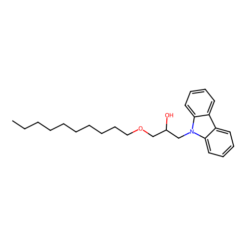1-(9H-carbazol-9-yl)-3-(decyloxy)propan-2-ol structure