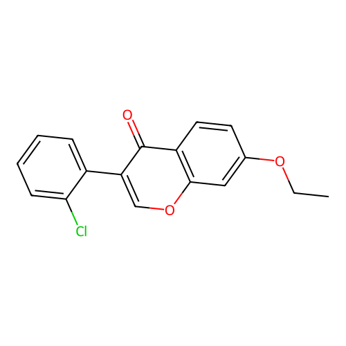 3-(2-chlorophenyl)-7-ethoxy-4H-chromen-4-one structure