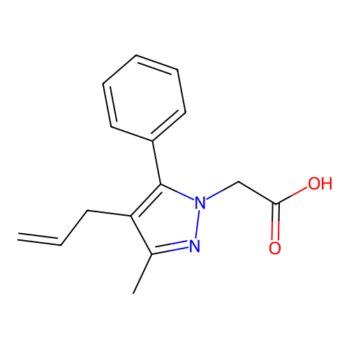 [3-methyl-5-phenyl-4-(prop-2-en-1-yl)-1H-pyrazol-1-yl]acetic acid structure
