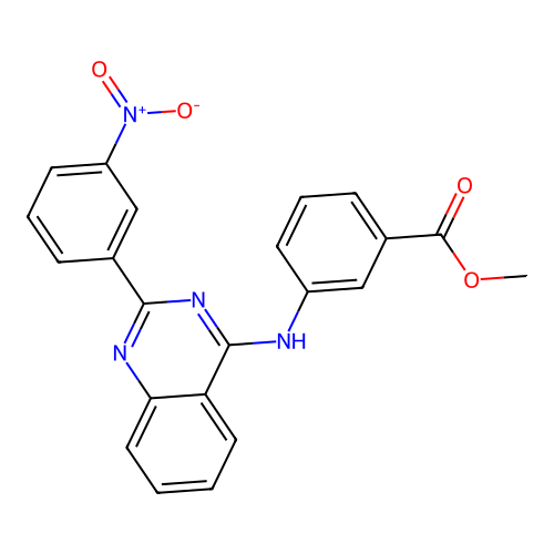 Methyl 3-{[2-(3-nitrophenyl)quinazolin-4-yl]amino}benzoate structure
