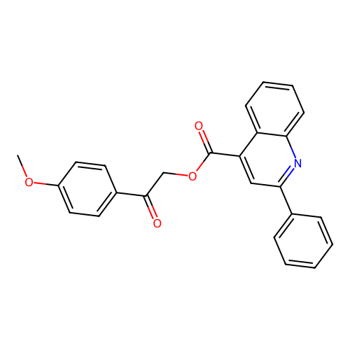 2-(4-Methoxyphenyl)-2-oxoethyl 2-phenylquinoline-4-carboxylate structure