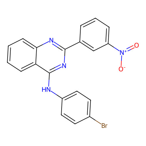 N-(4-bromophenyl)-2-(3-nitrophenyl)quinazolin-4-amine structure