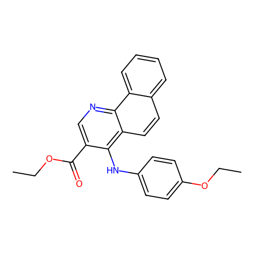 Ethyl 4-[(4-ethoxyphenyl)amino]benzo[h]quinoline-3-carboxylate structure