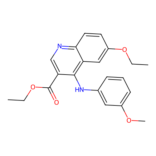 Ethyl 6-ethoxy-4-[(3-methoxyphenyl)amino]quinoline-3-carboxylate structure