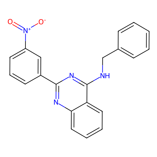 N-benzyl-2-(3-nitrophenyl)quinazolin-4-amine structure