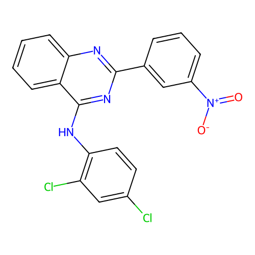 N-(2,4-dichlorophenyl)-2-(3-nitrophenyl)quinazolin-4-amine structure