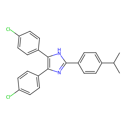4,5-bis(4-chlorophenyl)-2-[4-(propan-2-yl)phenyl]-1H-imidazole structure