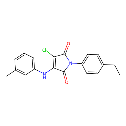 3-chloro-1-(4-ethylphenyl)-4-[(3-methylphenyl)amino]-1H-pyrrole-2,5-dione structure