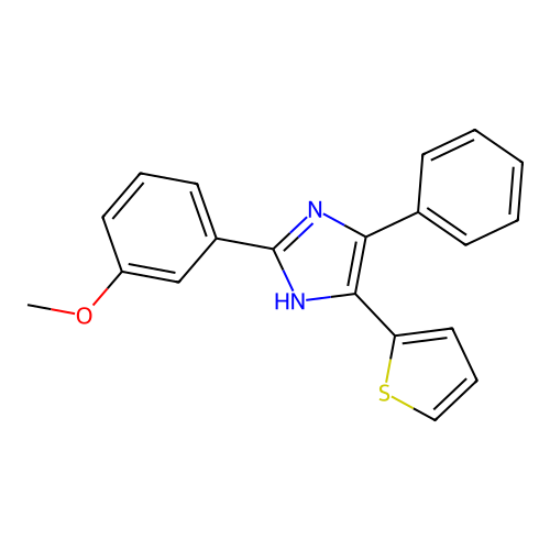 2-(3-methoxyphenyl)-5-phenyl-4-(thiophen-2-yl)-1H-imidazole structure